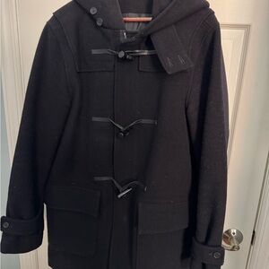 Club Monaco Men's Black Toggle Wool Coat